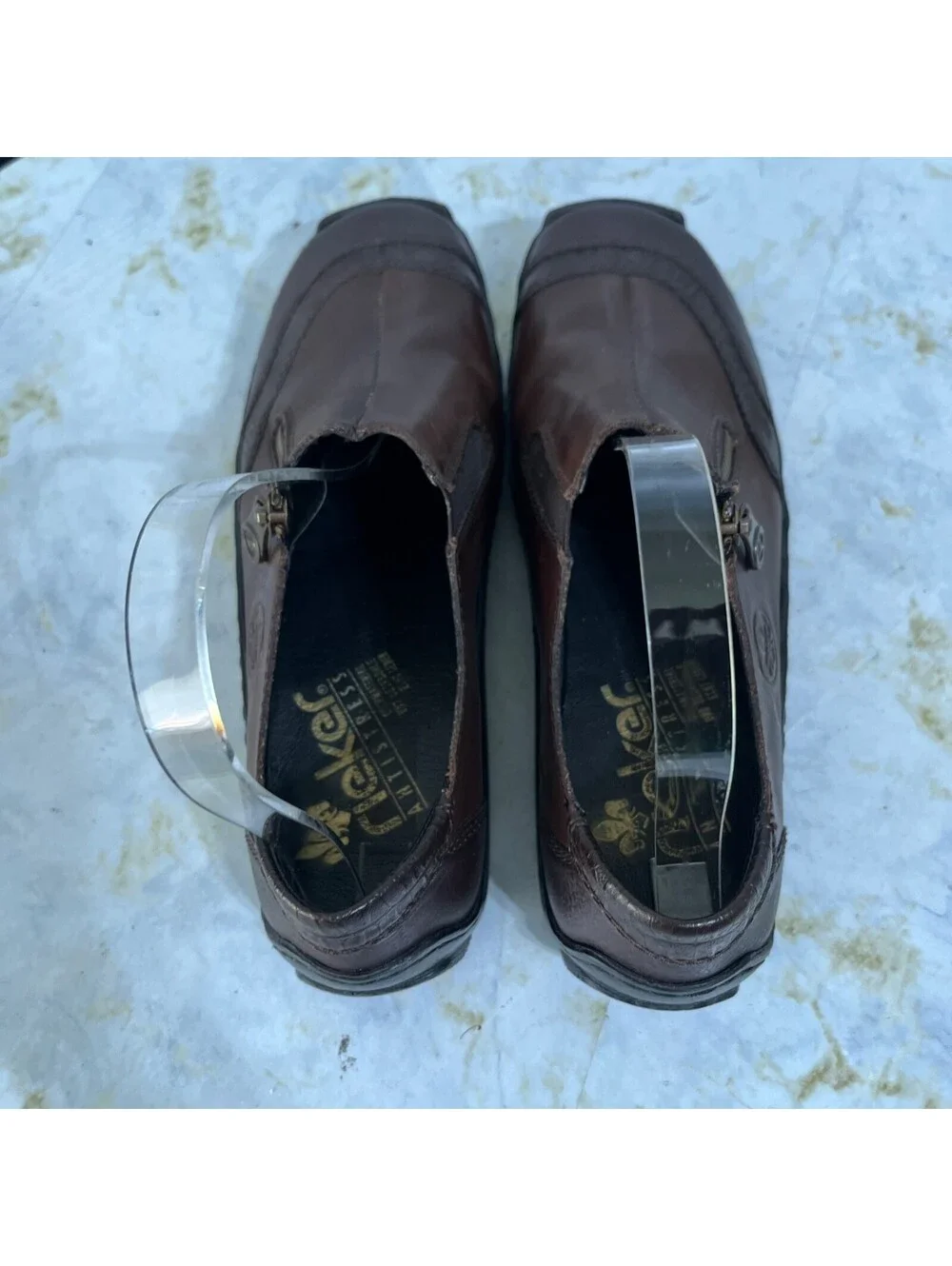 Rieker Celia 40 Women's Size 8.5 Shoes Brown Leather Zip Comfort Casual Loafers